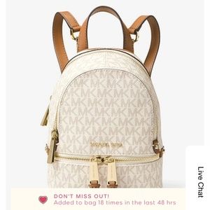 Micheal Kors Rhea Mini Logo Backpack/Bag